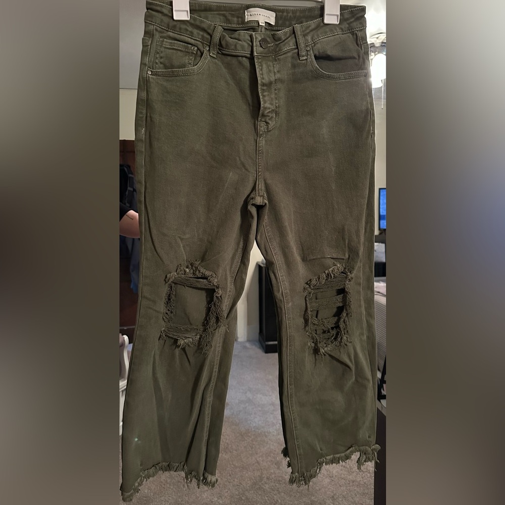 Risen Jeans Brand Straight Crop Jean